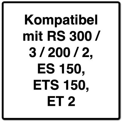 Festool turbo filter TF II-RS/ES/ET/5 20 pieces ( 4x 487779 ) for RS 300 / RS 3 / RS 200 / RS 2 / ES 150 / ETS 150 / ET 2