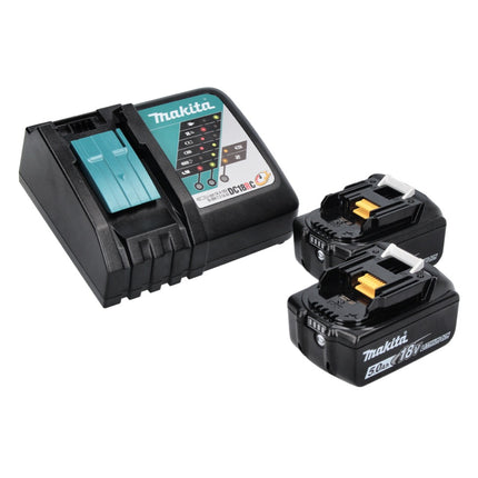 Taladro atornillador a batería Makita DHR 202 RT 18 V 2.0 J SDS Plus + 2x baterías 5.0 Ah + cargador