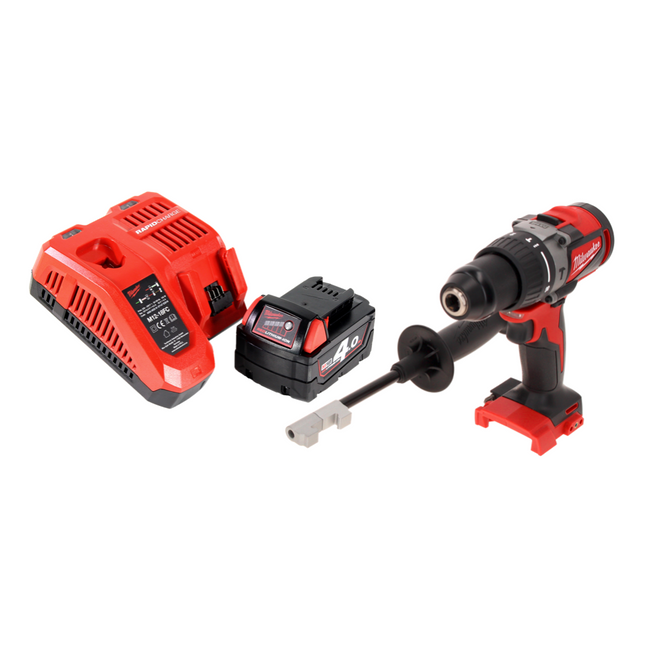 Taladro percutor inalámbrico Milwaukee M18 BLPD2-401 FC 18 V 82 Nm sin escobillas + 1x batería 4,0 Ah + cargador