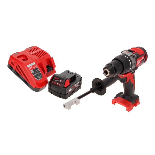 Taladro percutor inalámbrico Milwaukee M18 BLPD2-601 FC 18 V 82 Nm sin escobillas + 1x batería 6,0 Ah + cargador