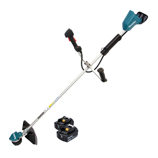 Makita DUR 368 AF Decespugliatore a batteria 36 V ( 2 x 18 V ) a due impugnature senza spazzole + 2x batteria 3,0 Ah - senza caricabatterie