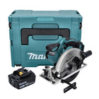 Makita DSS 611 T1J Cordless Circular Saw 18 V 165 mm + 1x rechargeable battery 5.0 Ah + Makpac - without charger