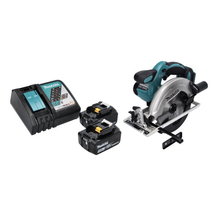 Makita DSS 611 RT cordless circular saw 18 V 165 mm + 2x rechargeable battery 5.0 Ah + charger