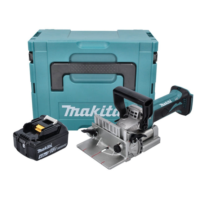 Makita DPJ 180 M1J Akku Nutfräse 18 V 100 mm + 1x Akku 4,0 Ah + Makpac - ohne Ladegerät - Toolbrothers