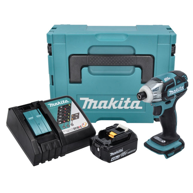 Makita DTS 141 RM1J akumulatorowa wkrętarka impulsowa 18 V 40 Nm 1/4" bezszczotkowa + 1x akumulator 4,0 Ah + ładowarka + Makpac