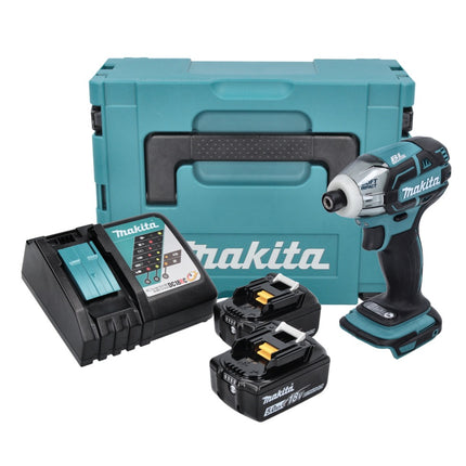 Atornillador a batería Makita DTS 141 RTJ 18 V 40 Nm 1/4" sin escobillas + 2x batería recargable 5,0 Ah + cargador + Makpac