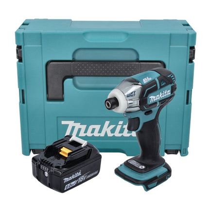 Makita DTS 141 G1J cordless impulse screwdriver 18 V 40 Nm 1/4" brushless + 1x rechargeable battery 6.0 Ah + Makpac - without charger