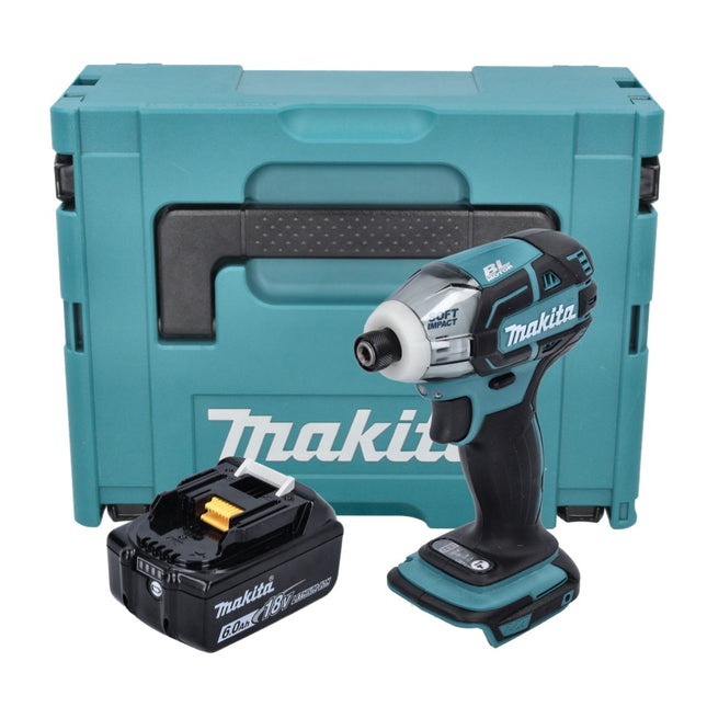 Makita DTS 141 G1J Akku Impulsschrauber 18 V 40 Nm 1/4" Brushless + 1x Akku 6,0 Ah + Makpac - ohne Ladegerät