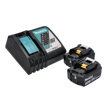 Aspirador sin cable Makita DCL 180 RF B 18 V negro + 2x batería recargable 3,0 Ah + cargador