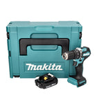 Taladro de percusión sin cable Makita DHP 487 A1J 18 V 40 Nm sin escobillas + 1x batería recargable 2,0 Ah + Makpac - sin cargador
