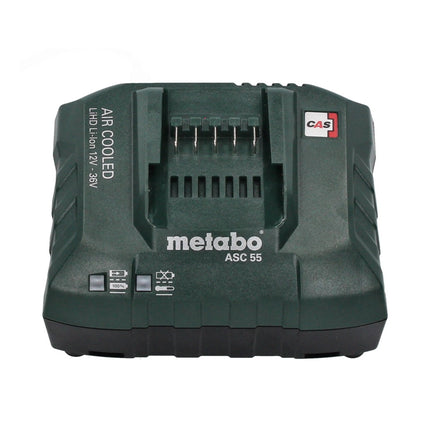 Set básico Metabo 18 V LiHD + 4x baterías 4,0 Ah + 2x cargador ASC 55 + metaBOX