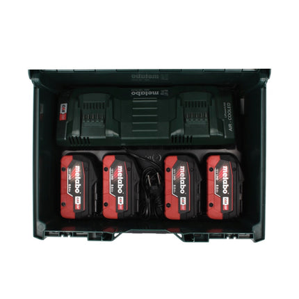 Metabo 18 V LiHD Basis Set + 4x Akku 8,0 Ah + ASC 145 DUO Ladegerät + metaBOX
