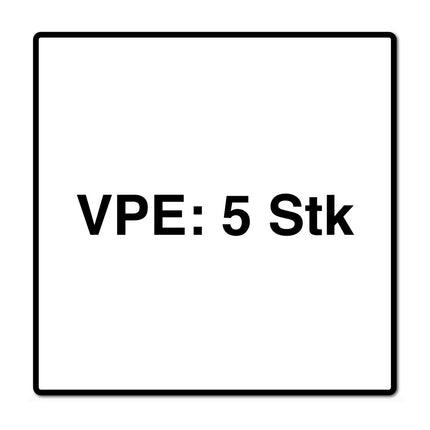 Metabo 5x sacs filtrants non-tissés 6 L (630164000) pour AS 18 L PC Compact / AS 18 HEPA PC Compact