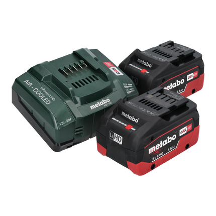 Metabo SB 18 LTX BL Q I Trapano avvitatore con percussione a batteria 18V 130 Nm ( 602361660 ) + 2x Batterie 5,5 Ah + Caricatore + Valigetta metaBOX