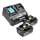 Kit alimentatore Makita 18 V con - 2x batterie BL 1860 B 6,0 Ah (2x 197422-4) + caricatore rapido multiplo DC 18 RE (198720-9)