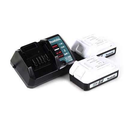 Makita HP 457 DWE Akku Schlagbohrschrauber G-Serie 18 V 42 Nm im Koffer + UH 522 DZ Akku Heckenschere 52 cm + 2x Akku 1,5 Ah + Ladegerät