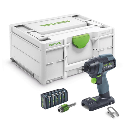 Festool TID 18-Basic Visseuse à choc sans fil 18 V 180 Nm 1/4" ( 576481 ) + 6 pcs. jeu d'embouts + Systainer - sans batterie, sans chargeur