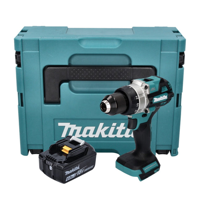 Trapano avvitatore a batteria Makita DDF 486 G1J 18 V 130 Nm brushless + 1x batteria ricaricabile 6,0 Ah + Makpac - senza caricabatterie