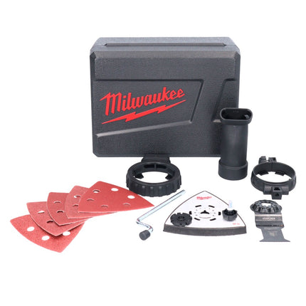 Milwaukee M18 FMT-202X FUEL multiherramienta a batería 18 V sin escobillas + 2x baterías 2.0 Ah + cargador + set de accesorios 7 piezas + caja HD