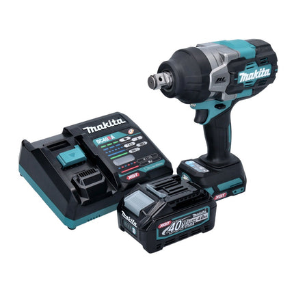 Makita TW 001 GM101 Cordless impact wrench 40 V max. 1800 Nm Brushless XGT + 1x rechargeable battery 4.0 Ah + charger