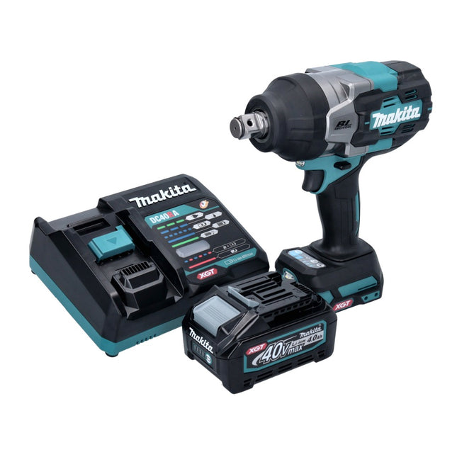 Makita TW 001 GM101 Llave de impacto sin cable 40 V max. 1800 Nm Brushless XGT + 1x batería recargable 4.0 Ah + cargador