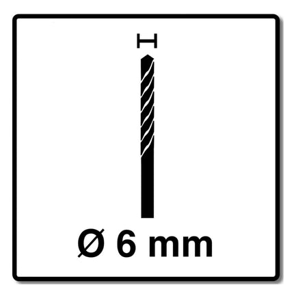 Alpen Profi Glas Punta per vetro in metallo duro 6,0 x 105 mm 1/4"