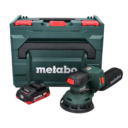 Metabo SXA 18 LTX 125 BL Lijadora excéntrica sin cable 18 V 125 mm sin escobillas + 1x batería 4,0 Ah + metaBOX - sin cargador