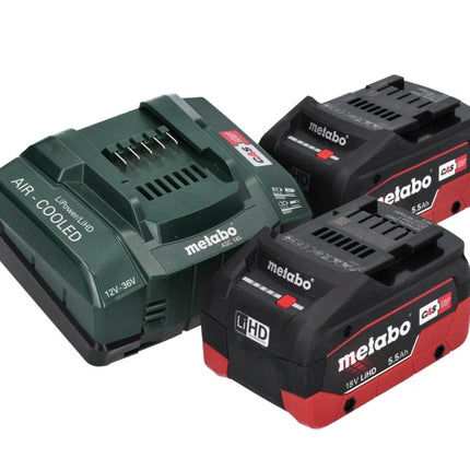 Metabo AS 18 L PC Aspirapolvere compatto a batteria 18 V 6 l IPX4 classe di polvere L wet and dry + 2x batteria ricaricabile 5,5 Ah + caricabatterie