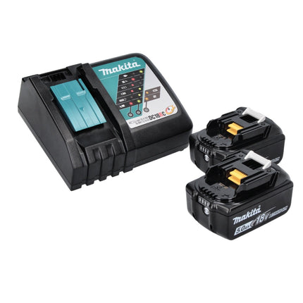 Aspiratore a batteria Makita DCL 280 FRT 18 V brushless + 2x batteria 5,0 Ah + caricabatterie