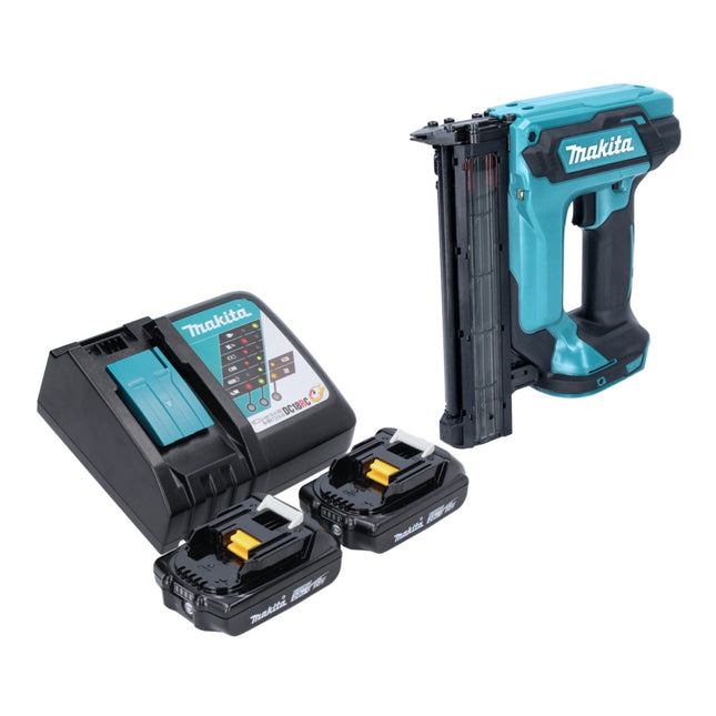 Clavadora vertical a batería Makita DFN 350 RA 18 V 15 - 35 mm + 2x batería recargable 2,0 Ah + cargador