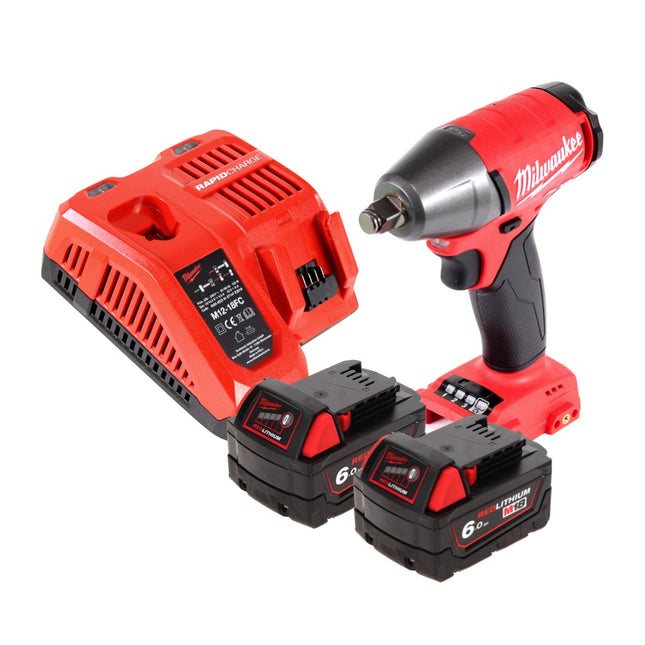 Milwaukee M18 FIWF12-602 FC Akku Schlagschrauber 18 V 300 Nm 1/2" Brushless + 2x Akku 6,0 Ah + Ladegerät