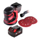 Milwaukee M18 BOS125-601Ponceuse excentrique sans fil 125mm 18V + 1x Batterie 6,0 Ah - sans chargeur