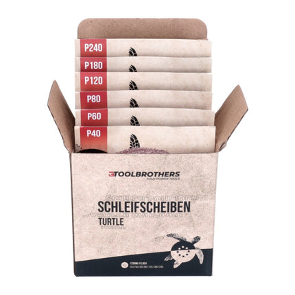 Metabo FSX 200 Intec levigatrice rotorbitale 240 W 125 mm + 2x Toolbrothers TURTLE set di levigatura + valigetta