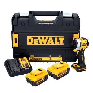 DeWalt DCF 850 M2 Akku Schlagschrauber 18 V 205 Nm 1/4" Brushless + 2x Akku 4,0 Ah + Ladegerät + TSTAK