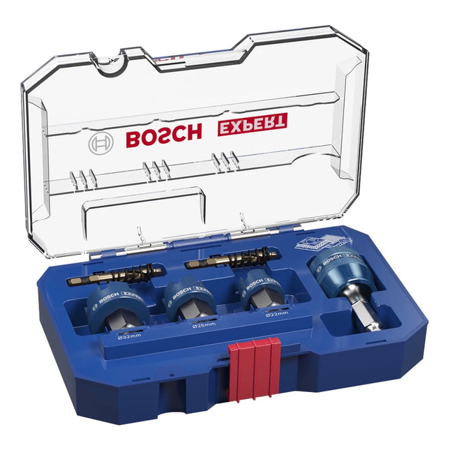 Bosch Expert Sheet Metal Lochsägen Set 6 tlg. 22 / 25 / 32 x 40 mm ( 2608900502 ) Carbide Technology für Dreh- und Schlagbohrer