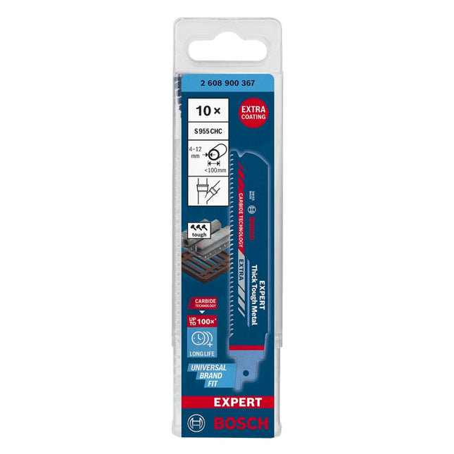 Lame de scie alternative Bosch EXPERT Thick Tough Metal S 955 CHC 150 mm 10 pièces (2608900367) Carbide Technology