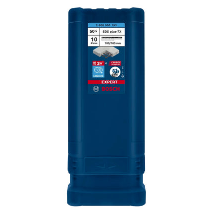 Bosch Expert SDS plus 7X taladro percutor 10,0 x 165 mm 50 piezas (2608900193) 4 filos Tecnología Carbide