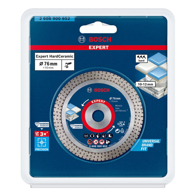 Bosch Expert Hard Ceramic 76 mm diamond cutting disc 76 x 1.5 x 10 mm ( 2608900652 ) Diamond Technology - successor to 2608615020