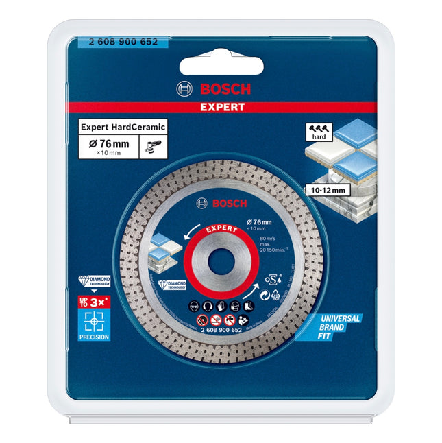 Bosch Expert Hard Ceramic 76 mm disco diamantato 76 x 1,5 x 10 mm ( 2608900652 ) Tecnologia diamantata - successore di 2608615020