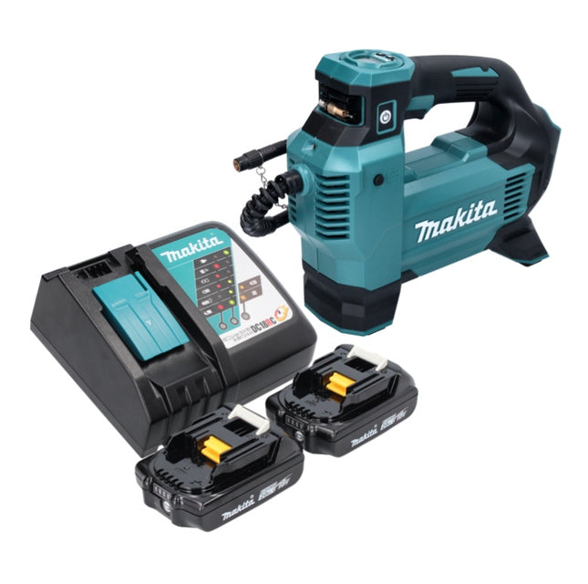 Compressore a batteria Makita DMP 181 RA 18 V 11,1 bar + 2x batteria ricaricabile 2,0 Ah + caricabatterie