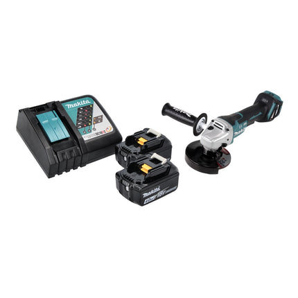 Makita DGA 517 RM Meuleuse d'angle sans fil 18 V 125 mm Brushless + 2x batterie 4,0 Ah + chargeur