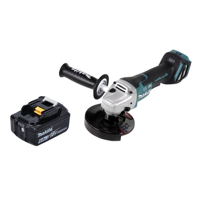 Smerigliatrice angolare a batteria Makita DGA 517 G1 18 V 125 mm brushless + 1x batteria ricaricabile 6,0 Ah - senza caricabatterie