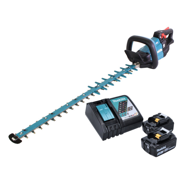 Makita DUH 752 RT Cordless Hedge Trimmer 75cm Brushless 18V + 2x Batteries 5.0 Ah + Charger