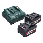 Metabo basic set 2x batería Li-Power 18 V 4,0 Ah CAS Li-Ion ( 2x 625027000 ) + cargador ASC 55 ( 627044000 )
