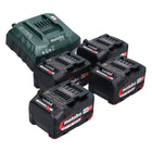 Metabo basic set 4x Li-Power batería 18 V 4.0 Ah CAS Li-Ion ( 4x 625027000 ) + cargador ASC 55 ( 627044000 )