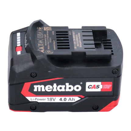 Set base Metabo 4x batterie Li-Power 18 V 4,0 Ah CAS Li-Ion ( 4x 625027000 ) + caricatore rapido ASC 145 ( 627378000 )