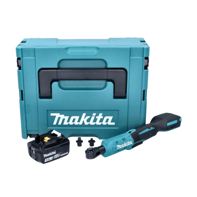 Makita DWR 180 F1J atornillador de carraca sin cable 18 V 47,5 Nm 1/4" 3/8" + 1x batería recargable 3,0 Ah + Makpac - sin cargador
