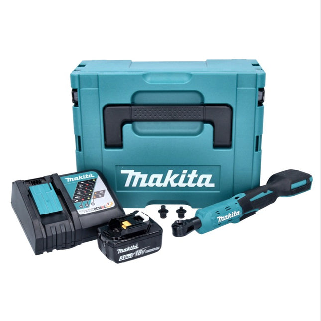 Makita DWR 180 RF1J Atornillador de carraca sin cable 18 V 47,5 Nm 1/4" 3/8" + 1x batería recargable 3,0 Ah + cargador + Makpac