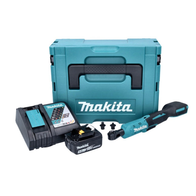 Makita DWR 180 RT1J Avvitatore a cricchetto a batteria 18 V 47,5 Nm 1/4" 3/8" + 1x batteria ricaricabile 5,0 Ah + caricatore + Makpac