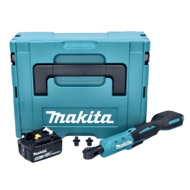 Makita DWR 180 G1J cordless ratchet screwdriver 18 V 47.5 Nm 1/4" 3/8" + 1x rechargeable battery 6.0 Ah + Makpac - without charger